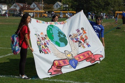 The Peer Mentor Club took first place in the Homecoming banner competition.