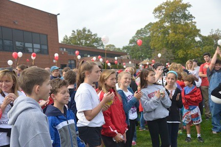 Students from all over Rockville Centre participated in the walk.