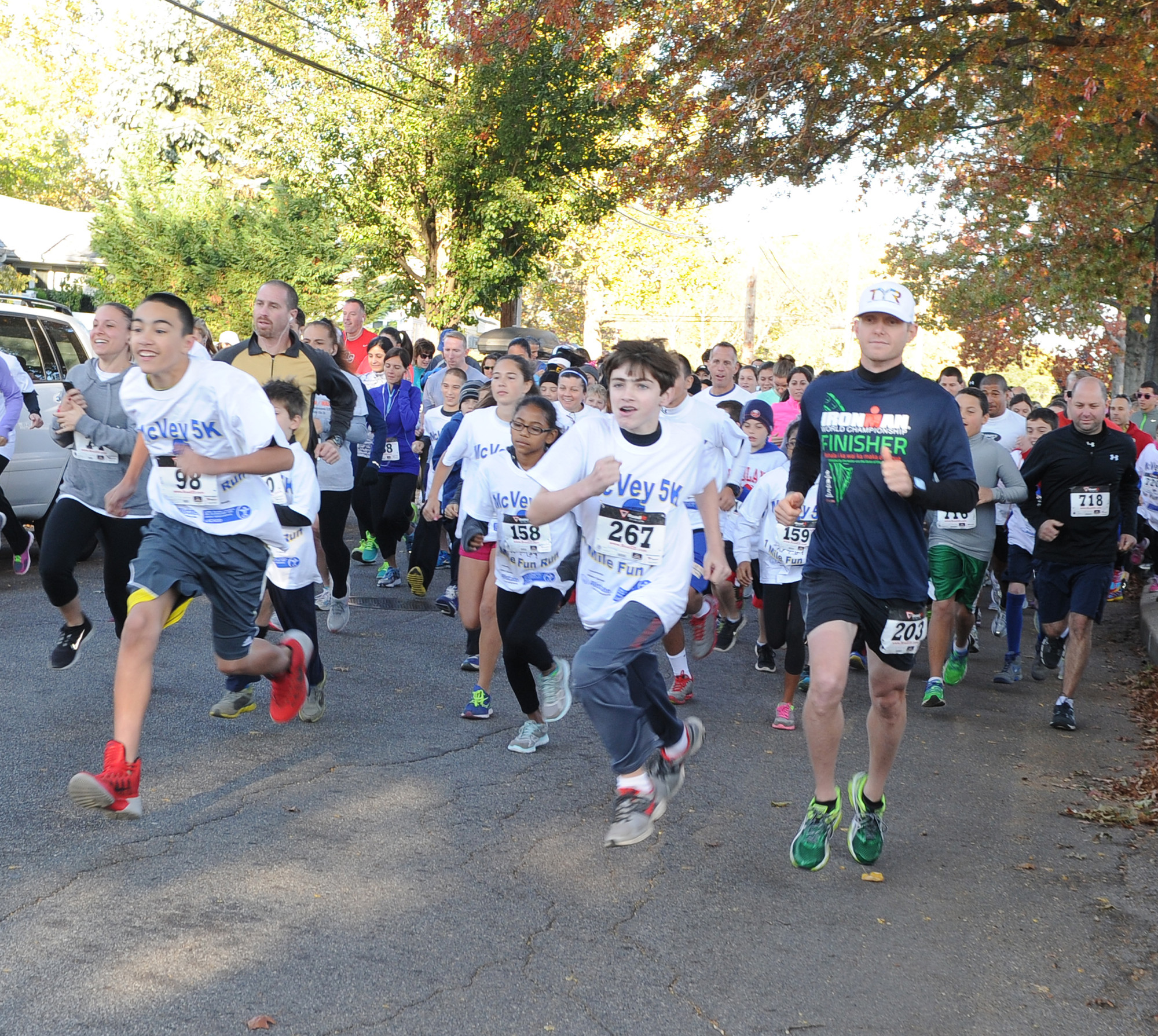 The McVey Elementary School inaugural 5K race and 1-mile fun run hit East Meadow Streets last Sunday, with nearly 400 runners competing in the two races.