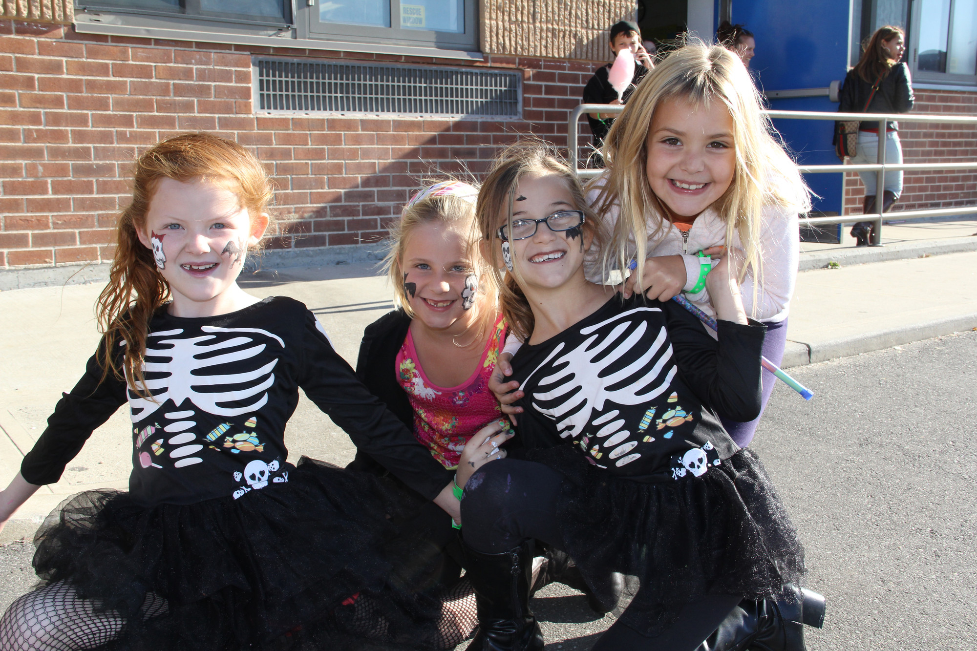 Paige Perrone, Erin Khankan, Emmalee Egan and Elizabeth Khankan took a break from their Halloween fun to pose for a photo.