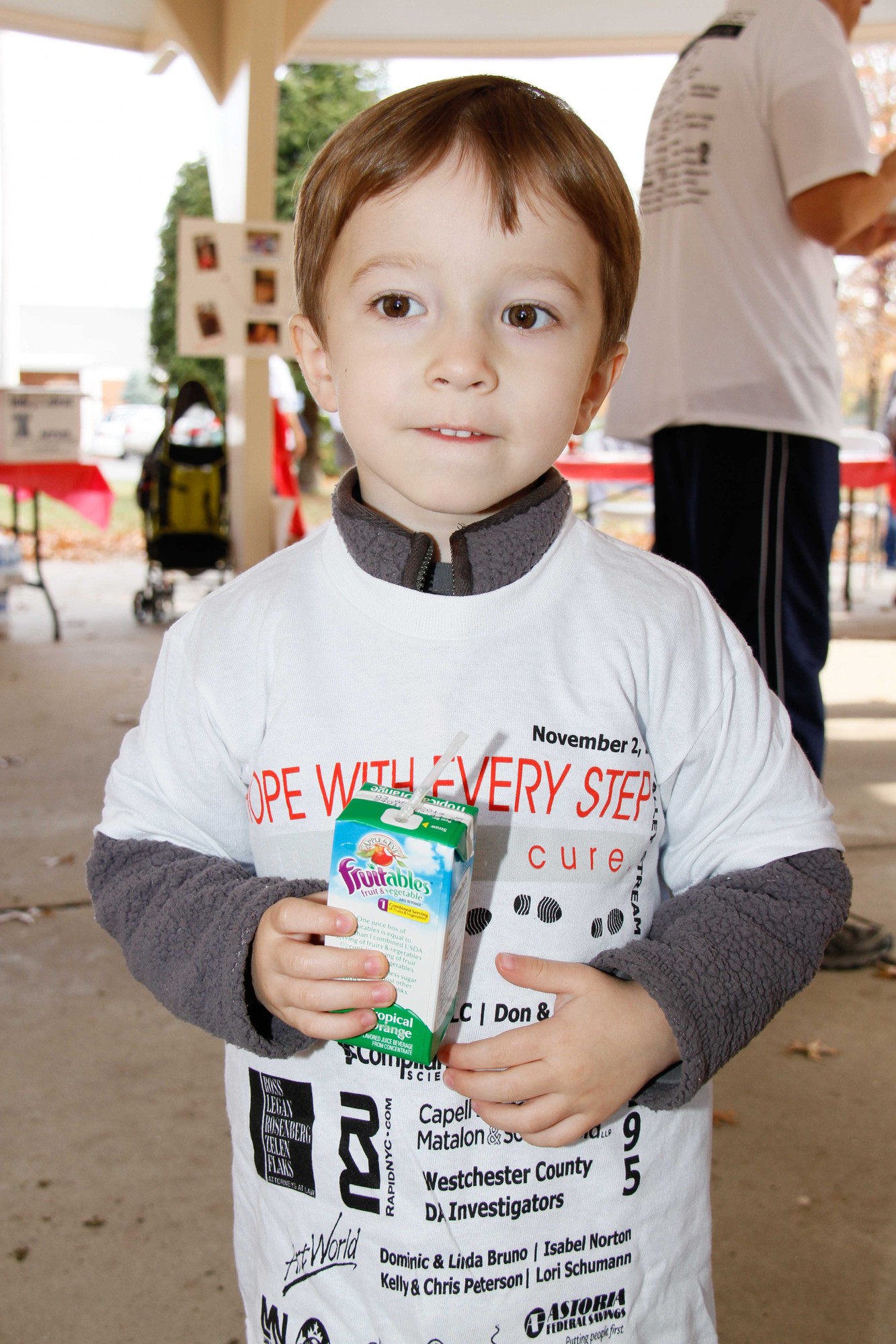 Benjamin Golbig, 3, was one of the youngest walkers.