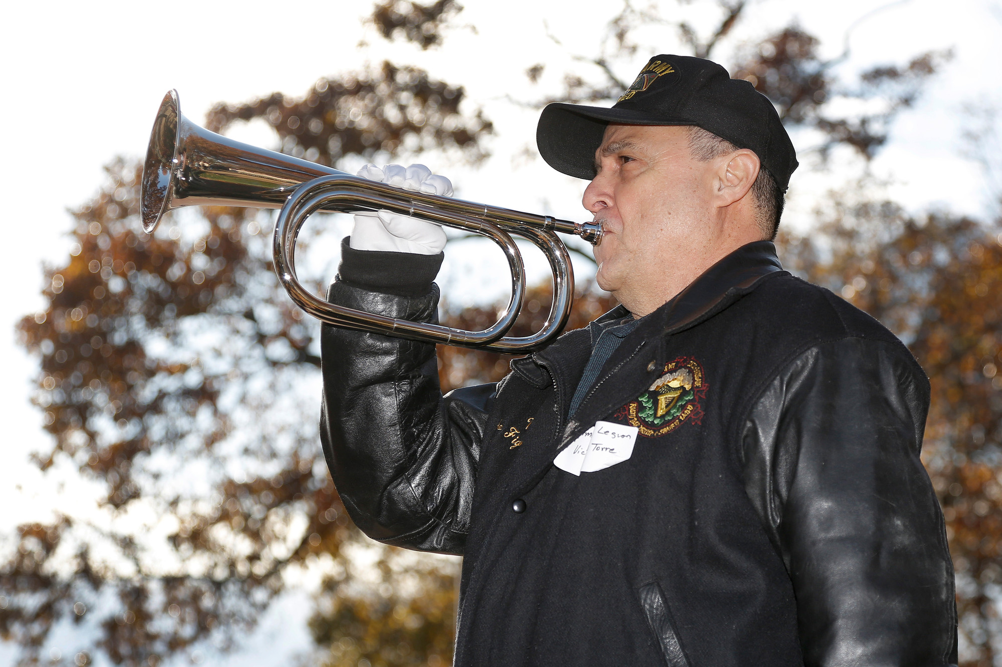 Victor LaTorre, a U.S. Army veteran, played taps at the conclusion of the service.