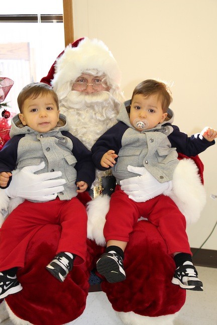 Twice as nice and double the fun for Santa.