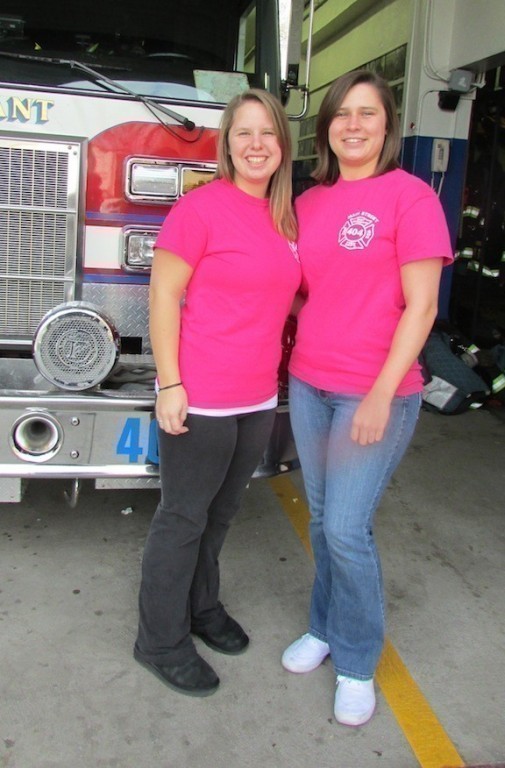 Suzanne Torborg, left, and Amber LauKaitis are with Viglilant Engine Co. No. 1