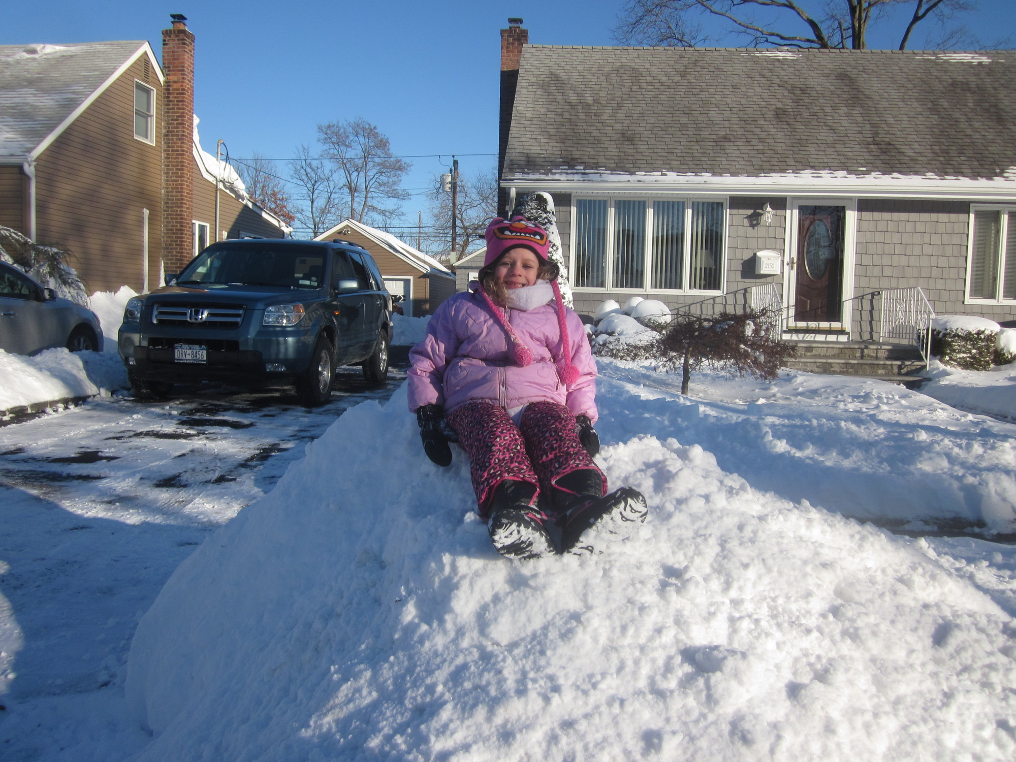 Lila Doyle, 4, said her favorite snow activity is making snow angels.