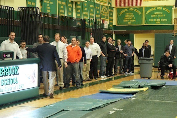 More than three decades of Lynbrook High School wrestlers gathered last week to watch the current team and reunite for a night of fun at Lynbrook High School.