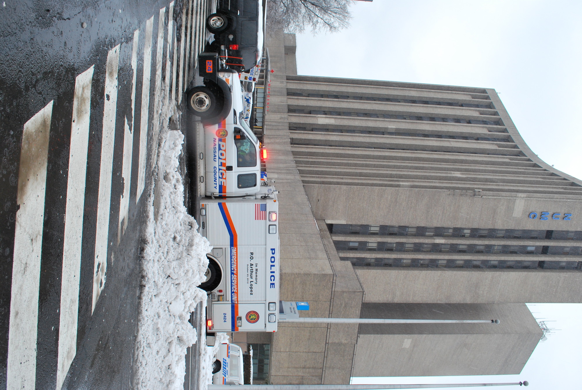 The NUMC emergency room entrance was flooded with police on Wednesday morning.