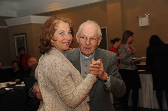 Clementine Becker shared a dance with her father-in-law, Francis X. Becker.