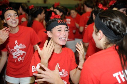 Sarah Schaefer was overcome when the Red Team was announced the winner.