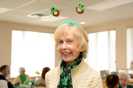 Ann Casey showed off her Irish pride at the luncheon.