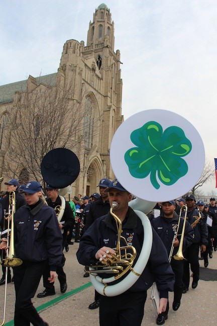 Shamrockville Centre: The New York City Fire Department Band marched in the Rockville Centre St. Patrick’s Parade, along with dozens of other local and state groups. This year’s event drew a record crowd of nearly 2,500.