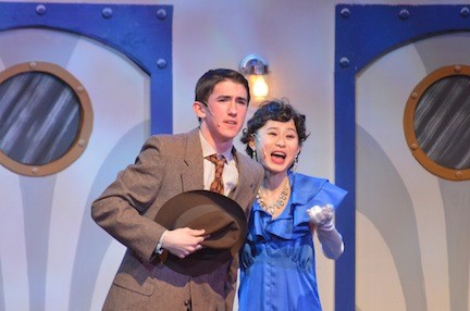 Kieran Bodkin, left, as Lord Evelyn Oakleigh and Quinn Lysaght as Hope Harcourt in South Side High School production.