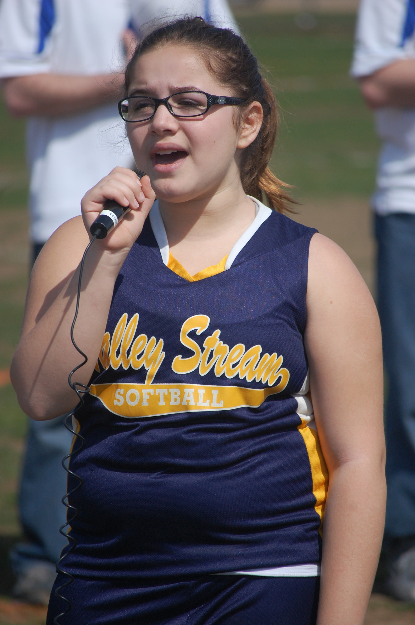 Ariana Picillo sang the “Star-Spangled Banner.”