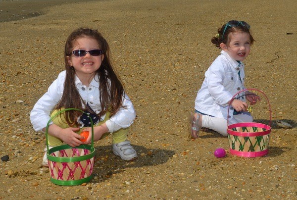 East Rockaway sisters: Lyla Walker 4, Scarlet Walker 2 at the Easter Egg Hunt!