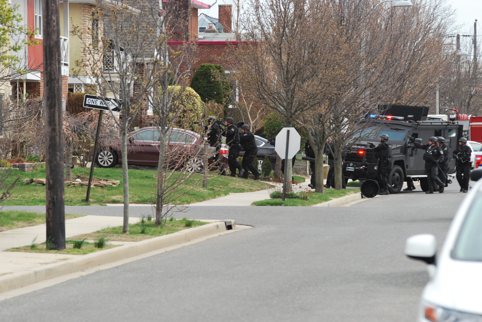 The SWAT team entered the home to conduct a search after the family was safely removed.