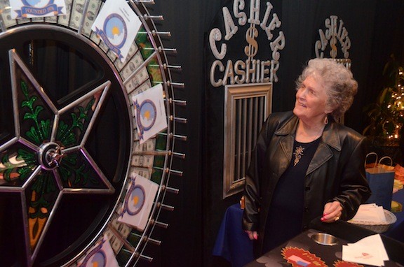 Sandel member Carol Daly spun the wheel in hopes of winning big money.