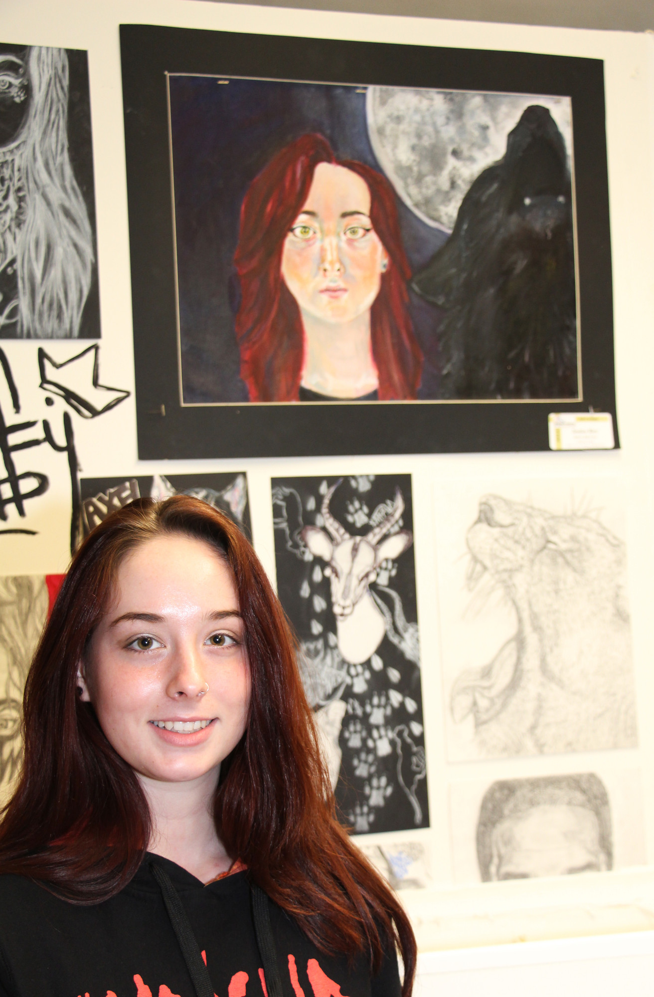 Jessica Rice, a senior at BHS, used many different tools to create her artwork.