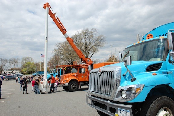 Several trucks lined the Hendrickson pool parking lot on May 2 for young children to explore.