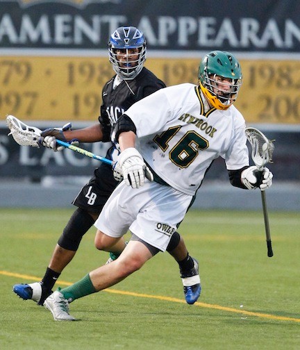 Junior Owen Daly, right, keyed Lynbrook's 9-7 win over Long Beach in the Class B quarterfinals with a five-goal performance.