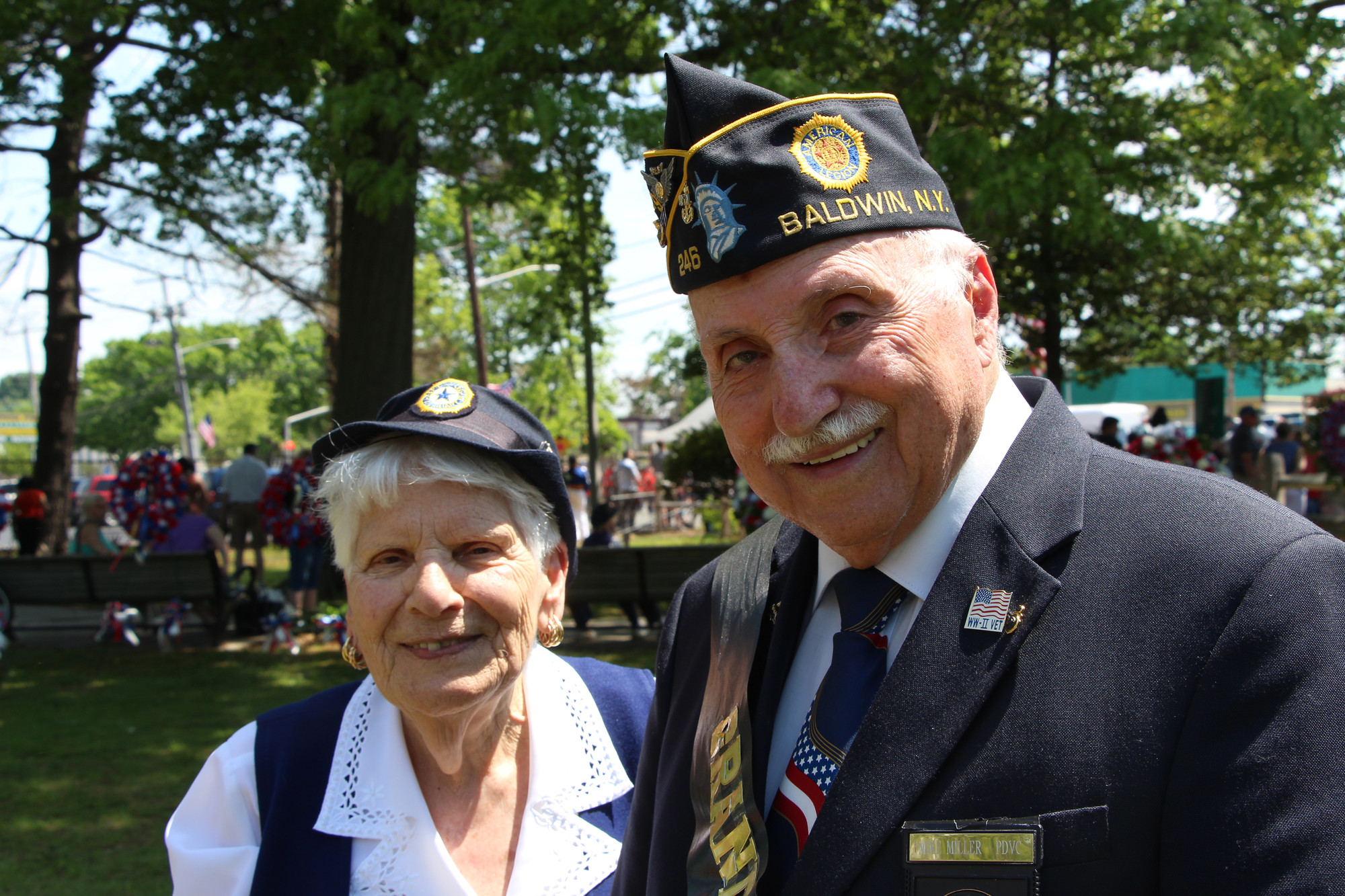 Michael Miller, the parade’s grand marshal, and his wife Ann have been part of Baldwin’s Memorial Day Parade for years.