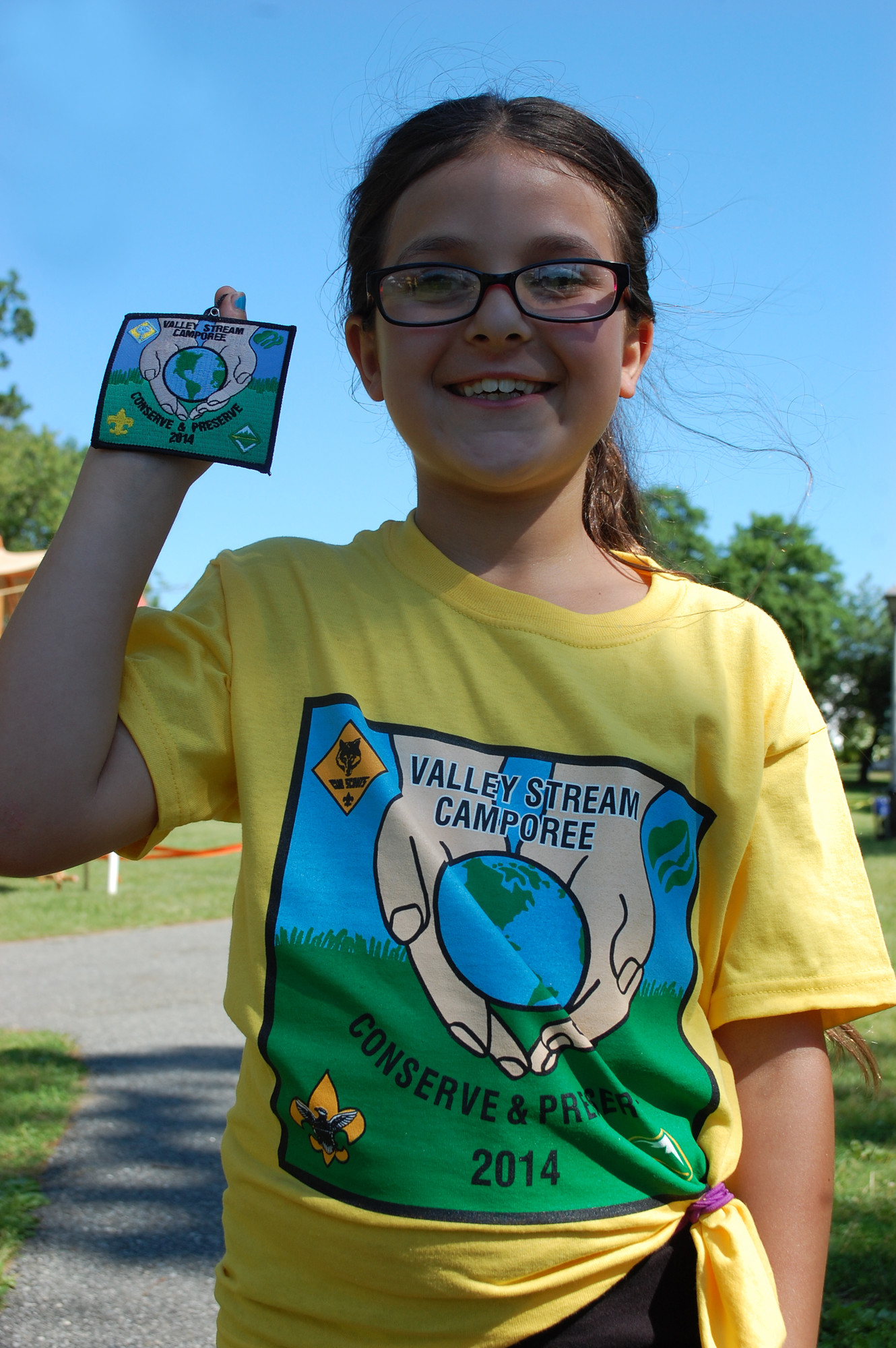 Girl Scout Alexa Stevens designed this year’s Camporee patch.