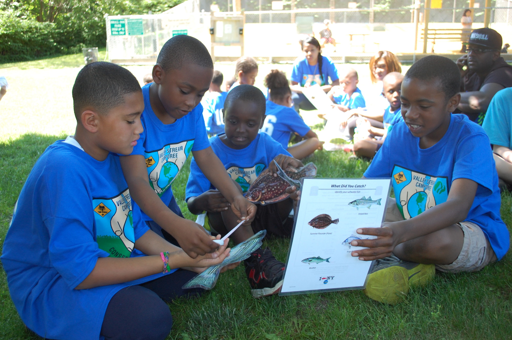 Pack 106 Cub Scouts, from left, Brian Ward, Anthony Wood, Darius Dorsey and Cedrik Jean-Baptiste took part in the nature-based programs.