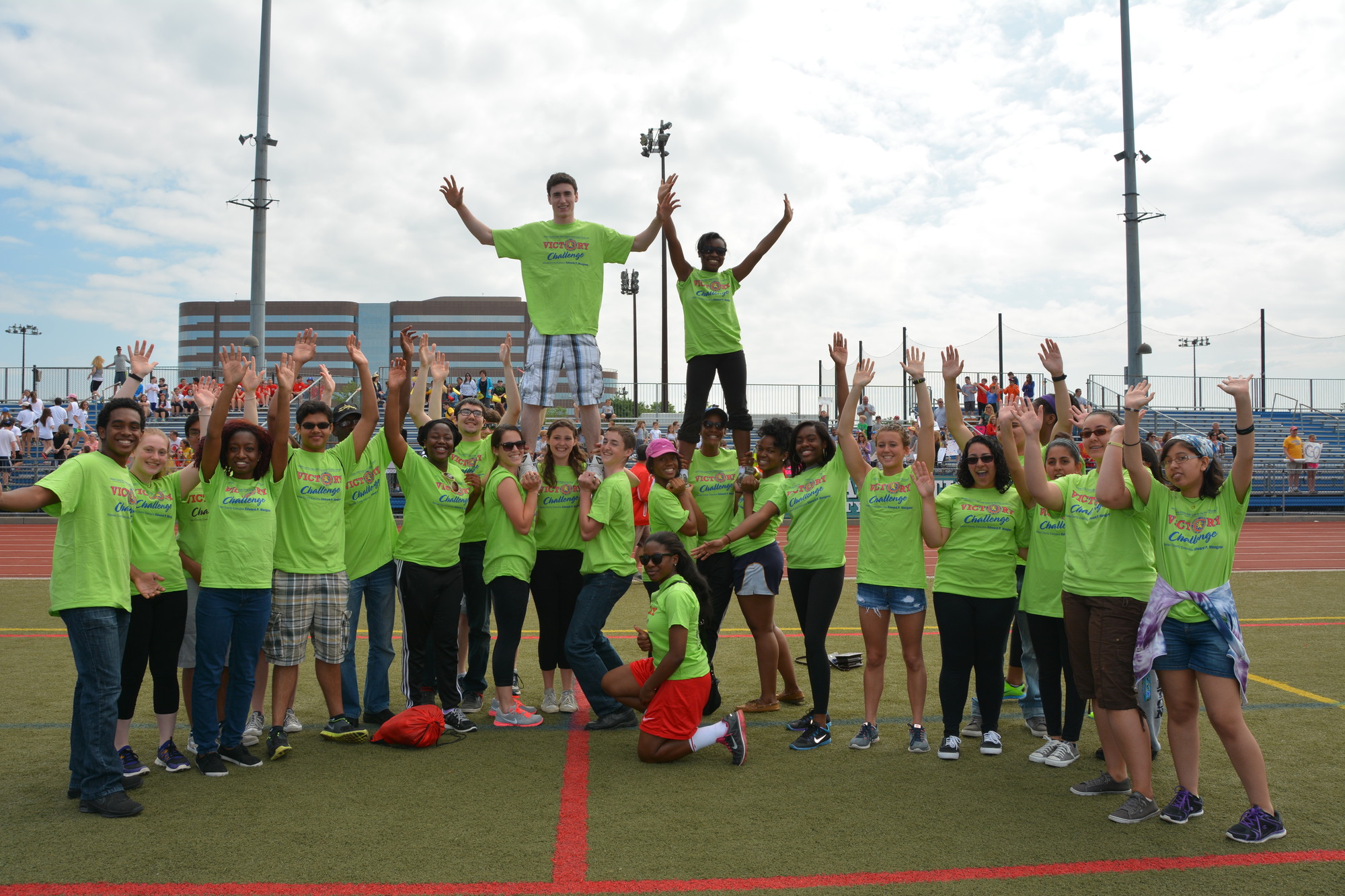 National Honor Society members at Baldwin High School volunteered recently at Nassau County’s annual Victory Challenge Empire State Games for the Physically Challenged.