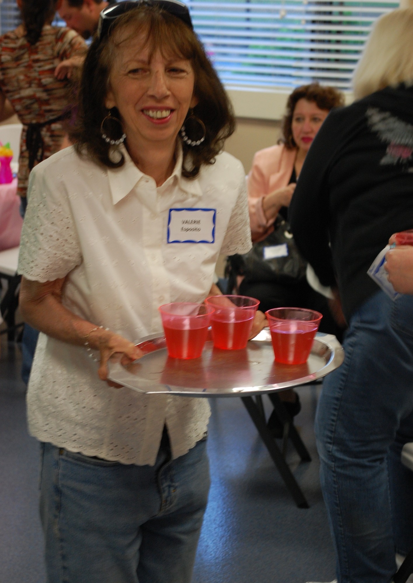 Valerie Esposito served up some of her strawberry punch.