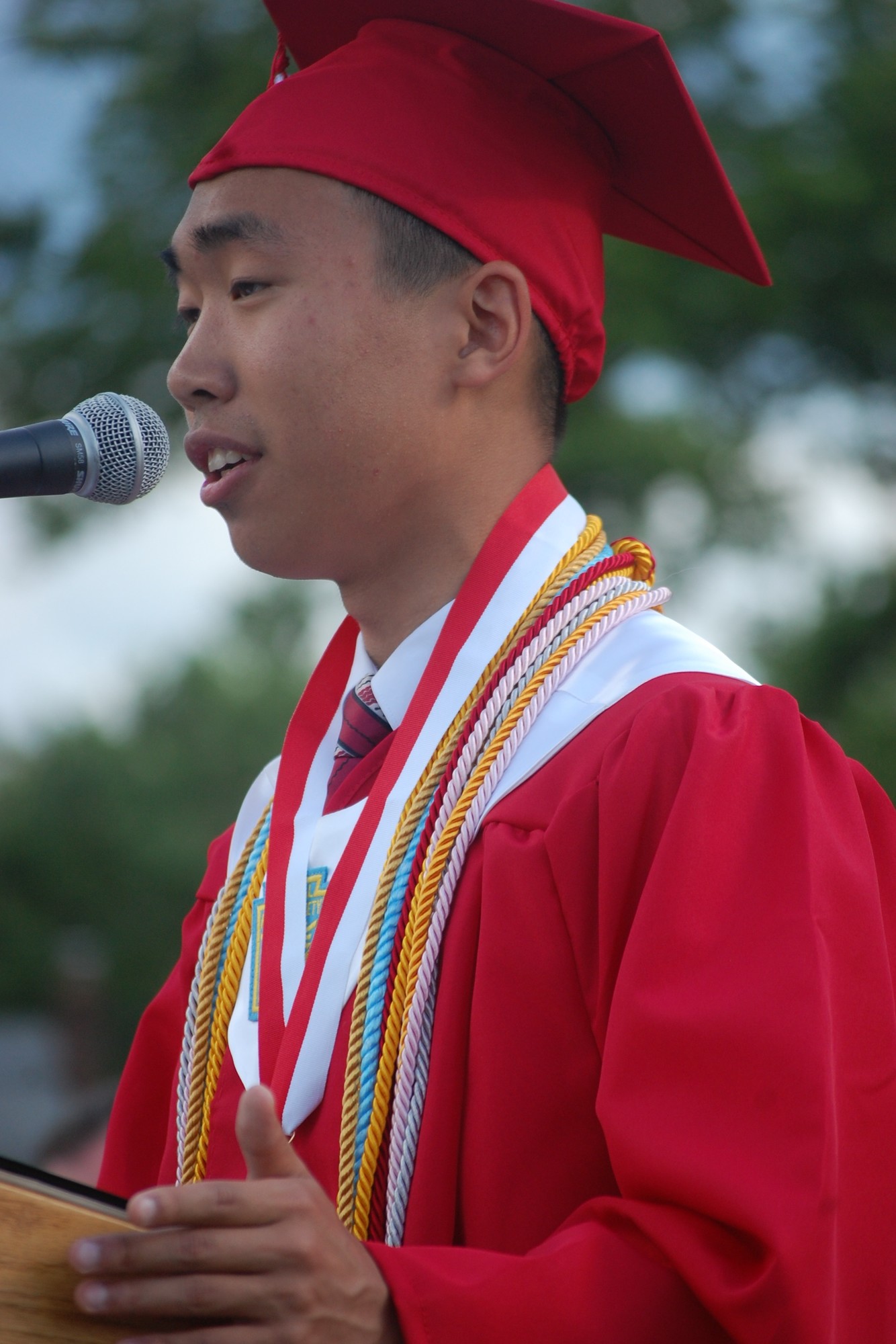 Valedictorian Kevin Li had words of inspiration for his fellow graduates.