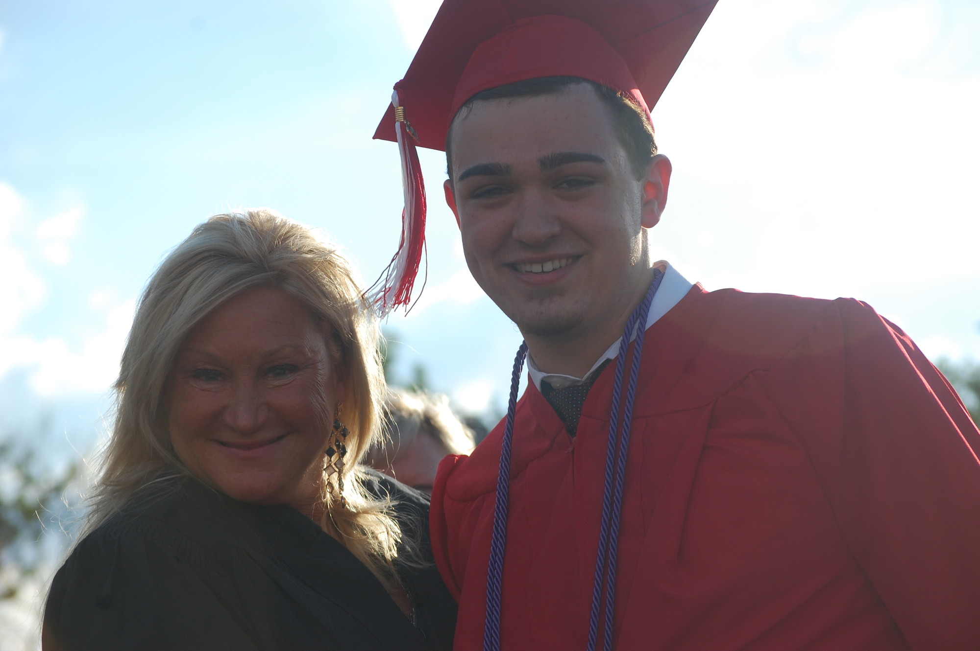 Board of Education Trustee Donna LaRocco was able to present a diploma to her son, Anthony.