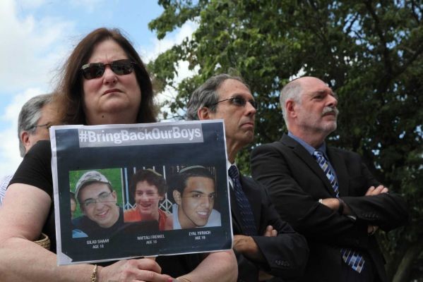 County residents gathered outside the Nassau County Human Rights Commission building in Mineola on June 26 to condemn the kidnappings of three Israeli teenagers, who were found murdered four days later in the West Bank.