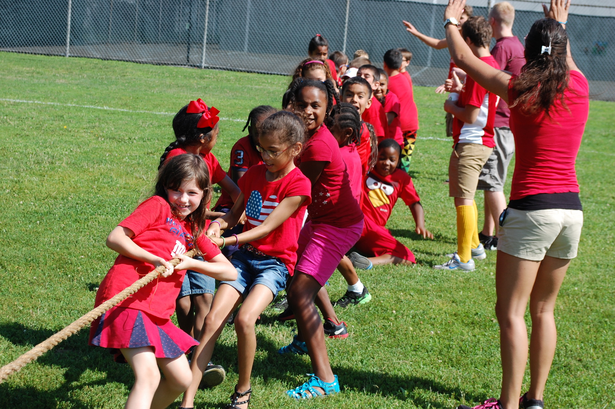 The red tried hard in the tug-of-war at Camp Barrett’s Color Wars competition on July 18.