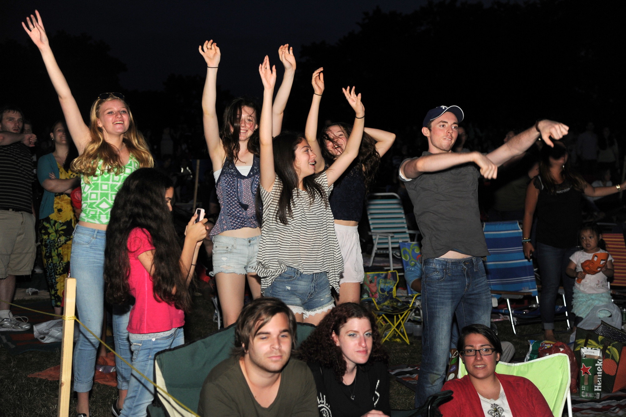 Fresh in the Park accommodates to a younger audience, like this group pictured above.