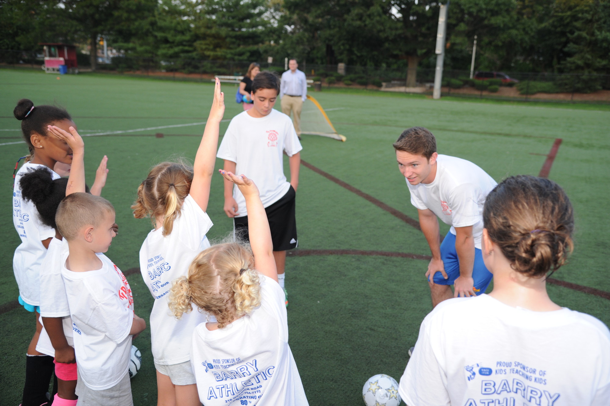 Sal Buglione, left, and Ricky Willi worked with the young kids.