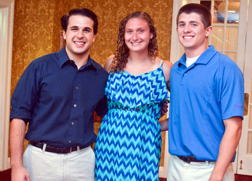 Zack Zaromatidis, Emma Duncliffe and Michael McVeigh were the recipients of the Dr. Santos Barbarino scholarships.