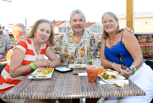 Chris, Bob and Sue Stromberg, enjoyed the delicious food at the fundraiser.