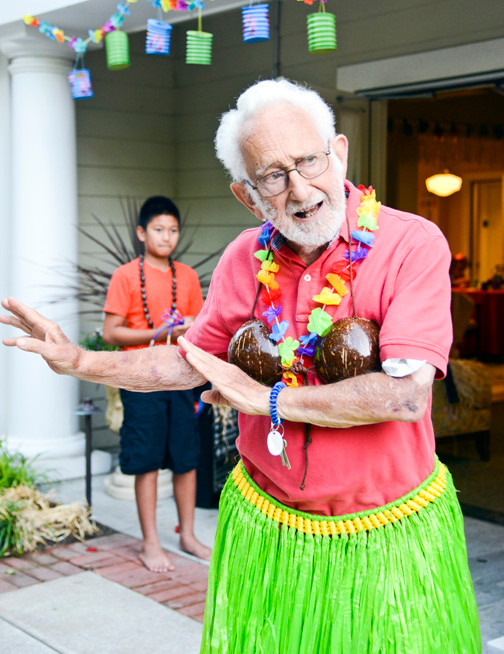 Stan Solomon learned the traditional Hawaiian hula dance.