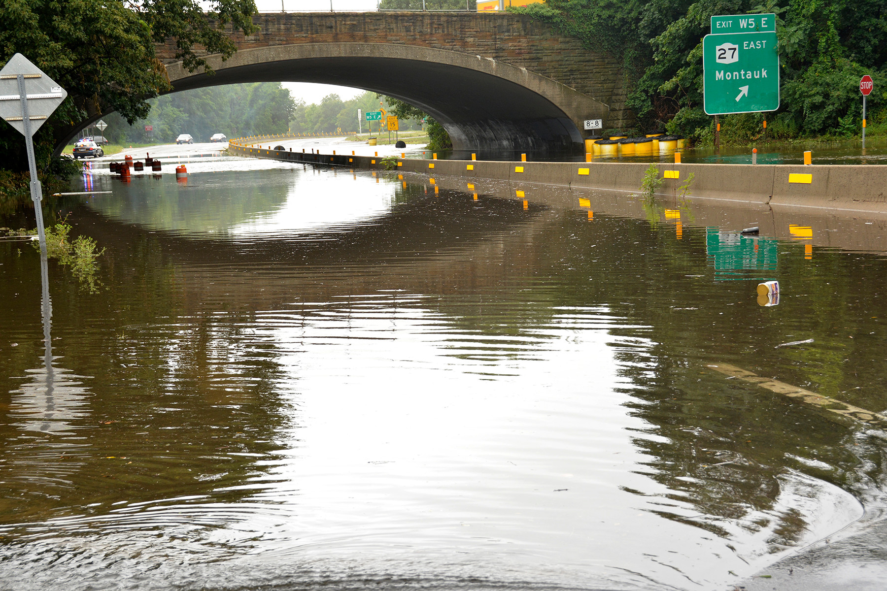 The Wantagh Parkway near Sunrise Highway was impassable.