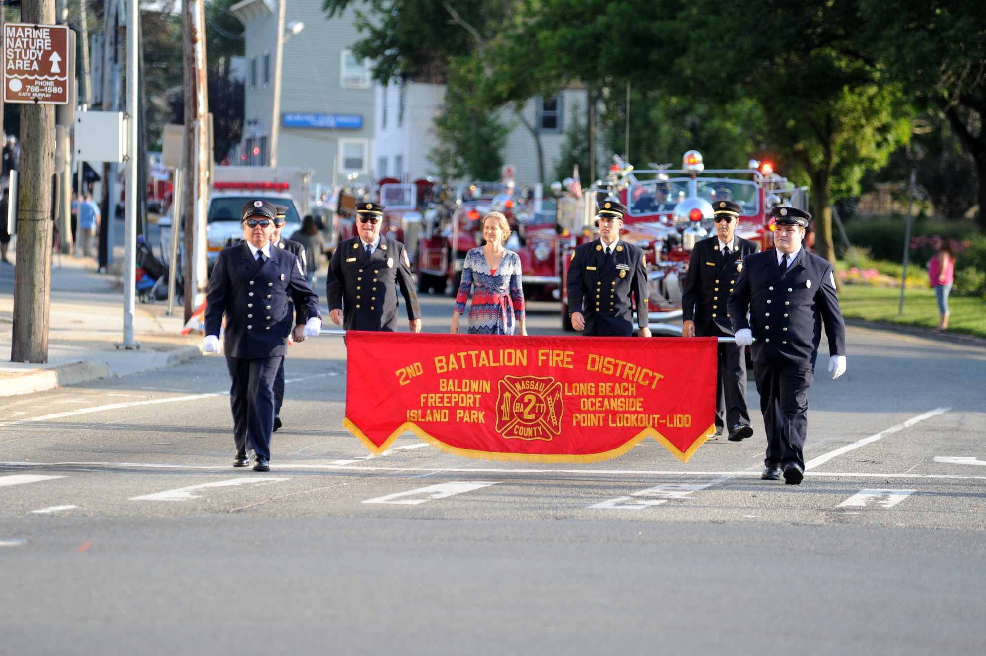 Volunteers from fire departments throughout south Nassau marched in the second annual Battalion Volunteer Firefighters’ parade in Baldwin.
