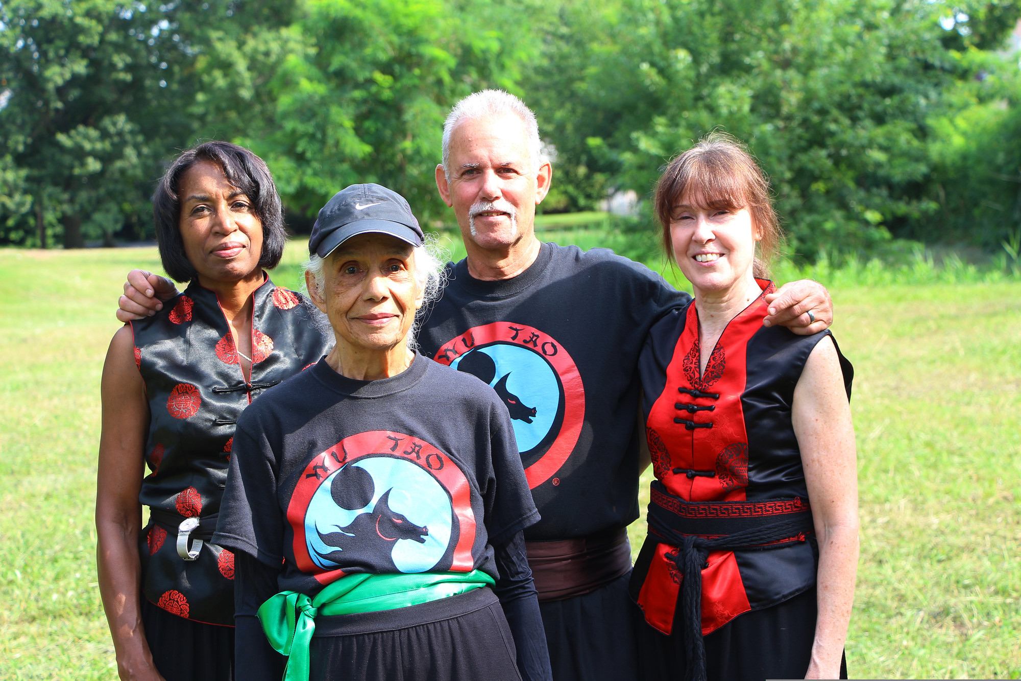 Local instructors led the first class of its kind at the Baldwin Community Garden. From left were Pam Dye, Lois Rhyhie, Bill Neylon and Maureen Geaney, the master instructor.