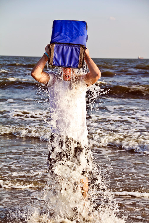 East Meadow Herald editor David Weingrad took the ALS Ice Bucket Challenge in Long Beach on Aug. 14.
