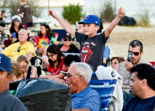 10-year-old Joe Kelly, of Valley Stream, was revved up waiting for the concert to begin.
