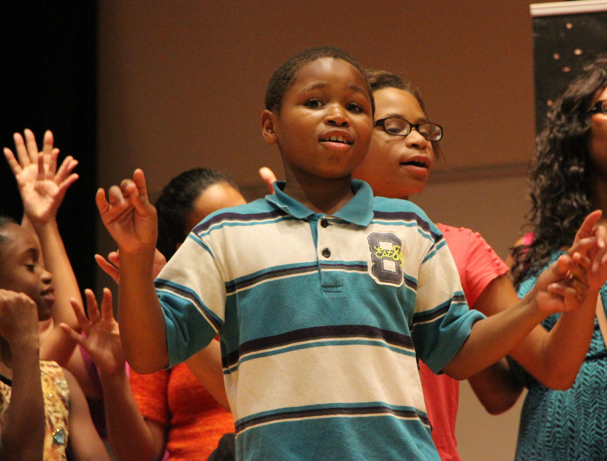 David Achonu, 8, loved being on stage with his friends from the Summer Reading Club.