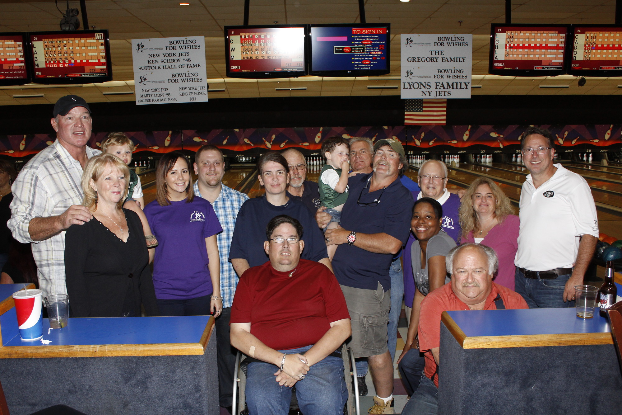 all 48 lanes at AMF Lanes were filled with people raising money for the Marty Lyons Foundation.