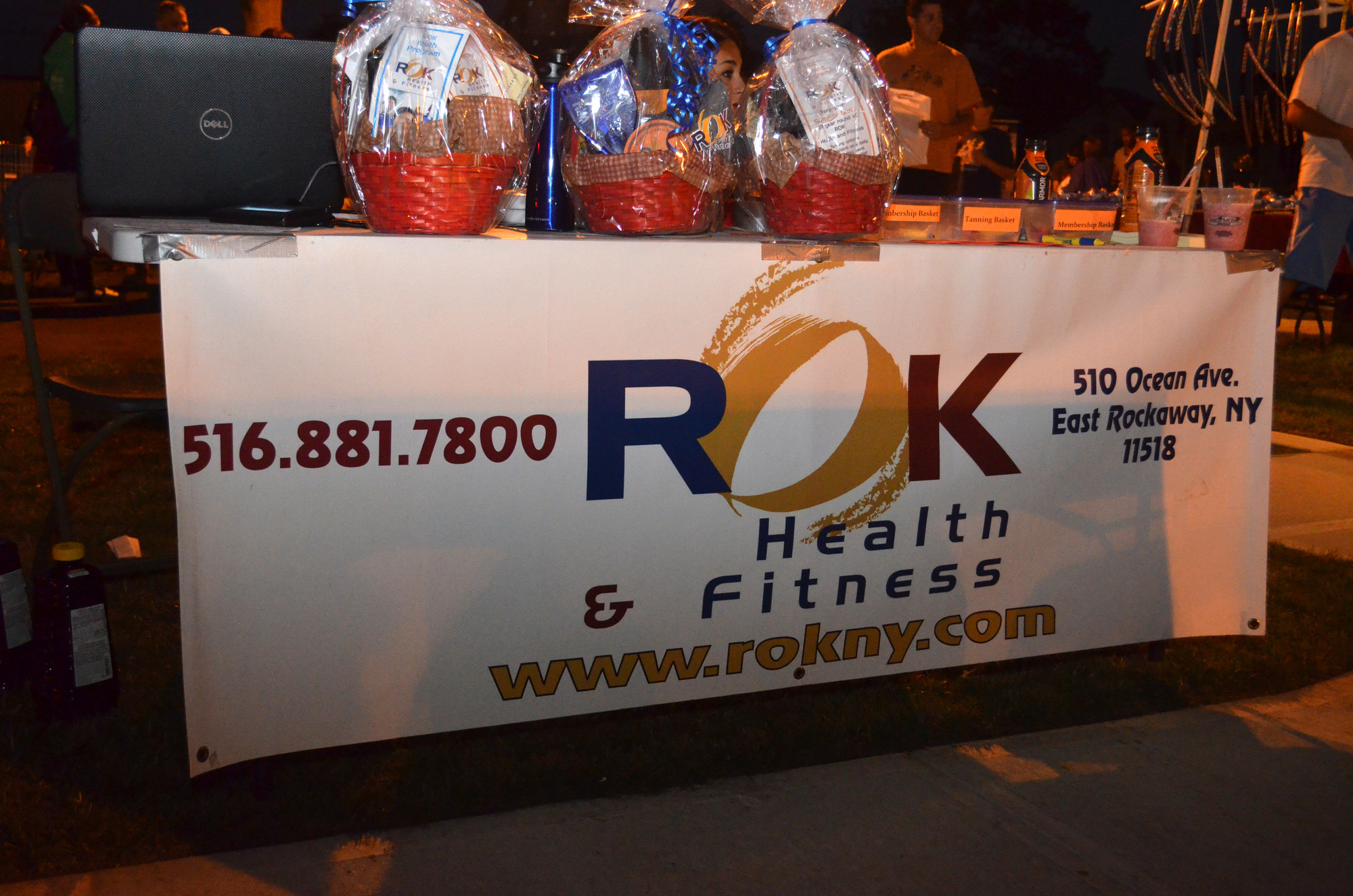 Rok Health and Fitness raffle table at the event