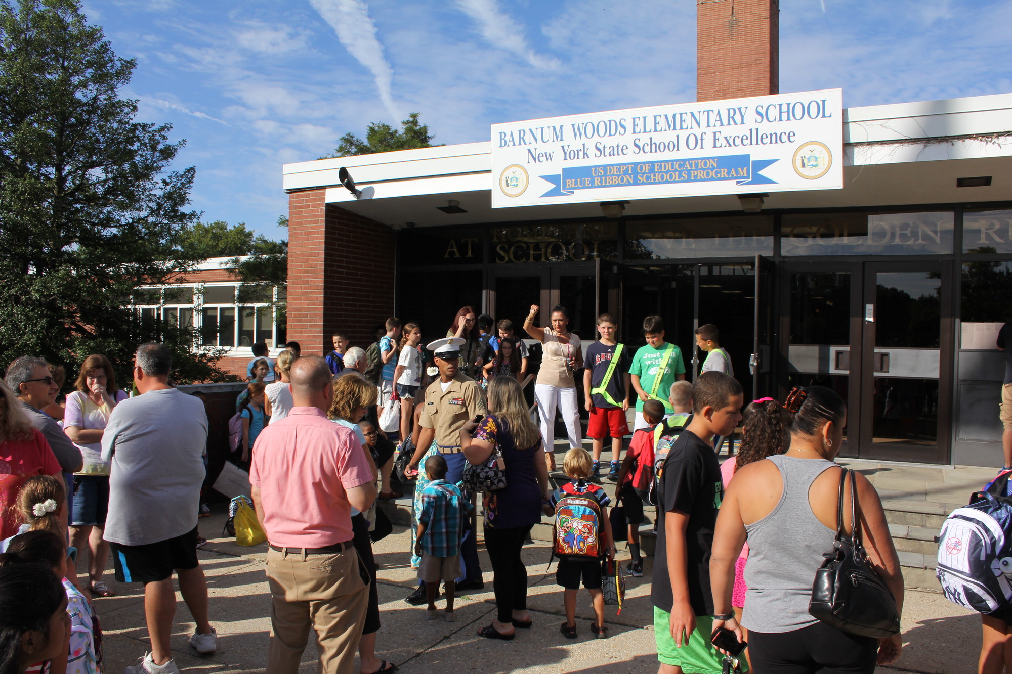 Barnum Woods school was filled with the typical first day hustle and bustle.