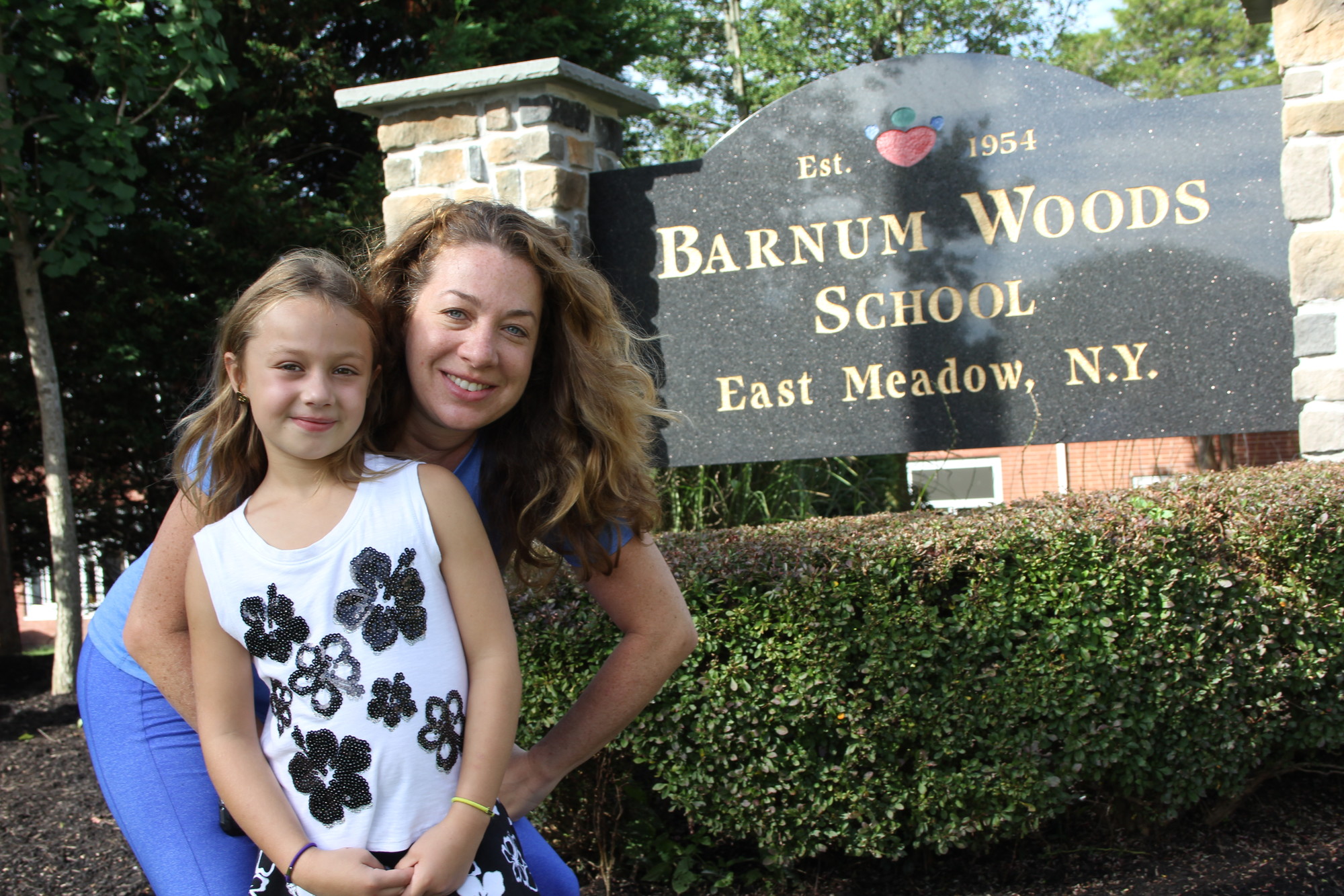 Keri Scriva with her daughter Olivia, who is starting second grade.