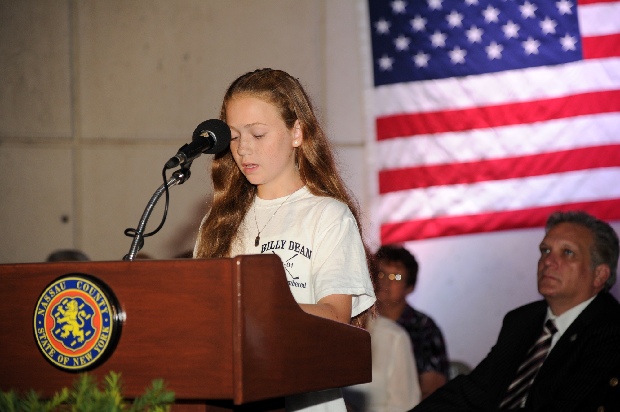 Claire Dean recited names of Sept. 11 victims, including her father, Billy Dean.