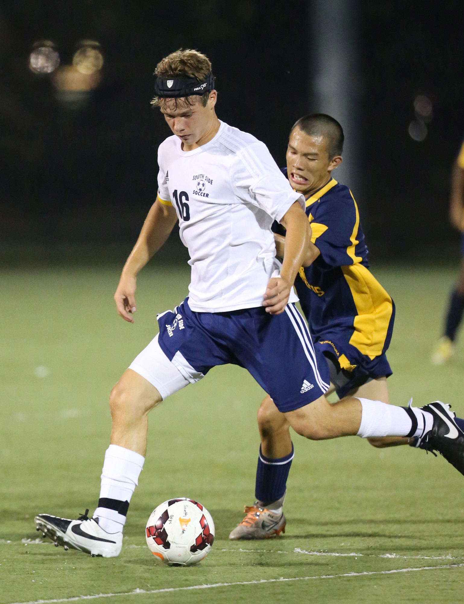 Matt Diluccio, left, scored South Side’s first goal of 2014.