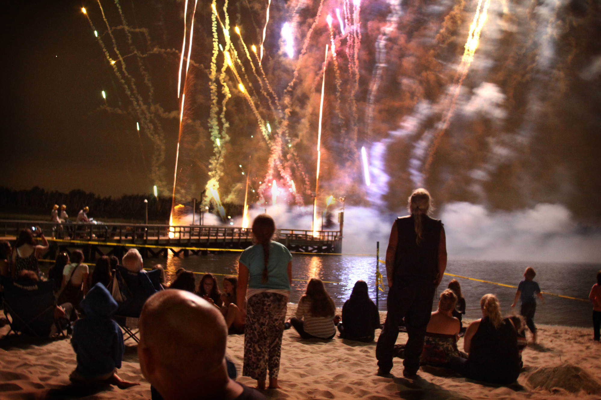 Grucci fireworks off Masone Beach brought a stirring conclusion to Island Park’s summer concert series on August 30.